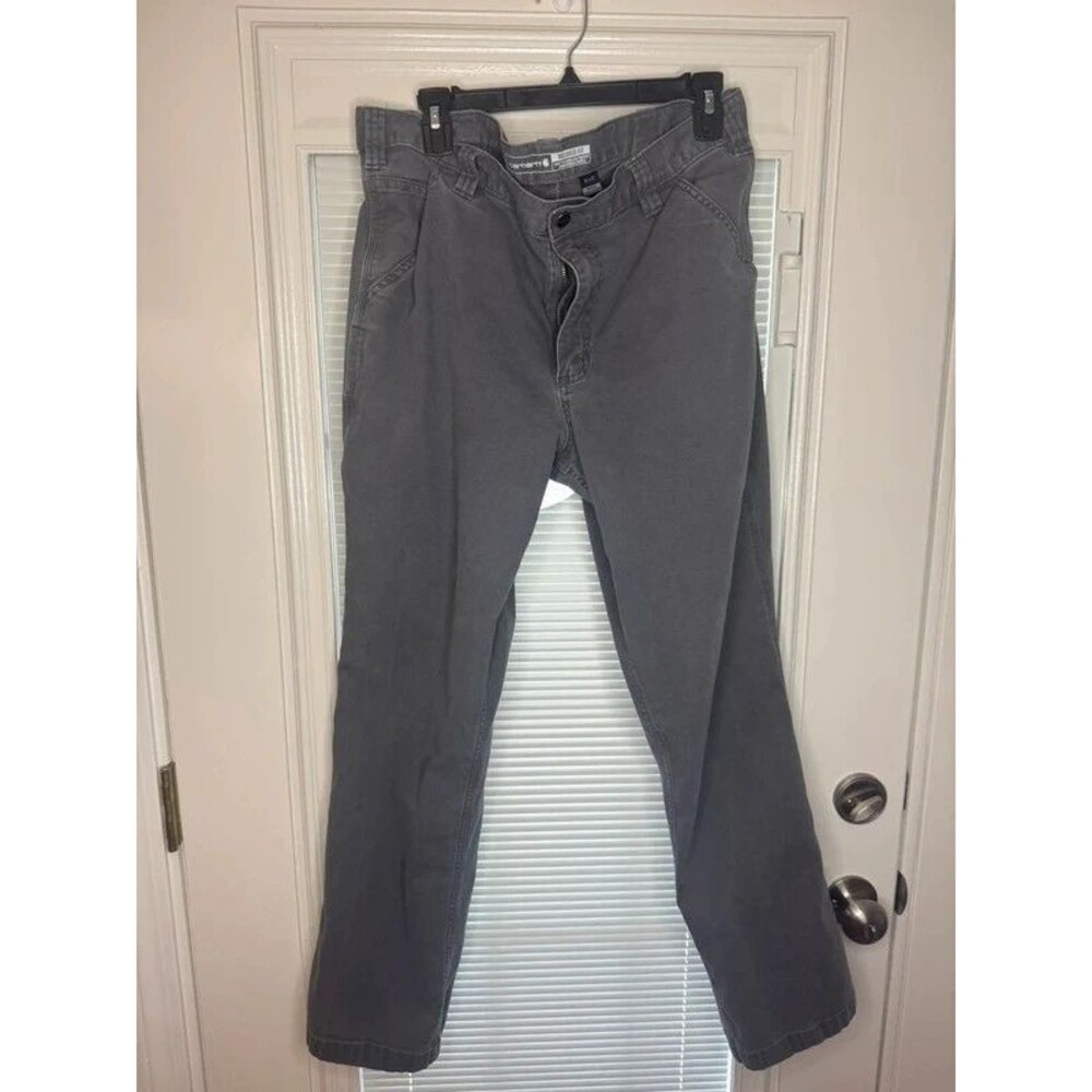 Carhartt Relaxed Fit Gray Carpenter Work Pants 36x32